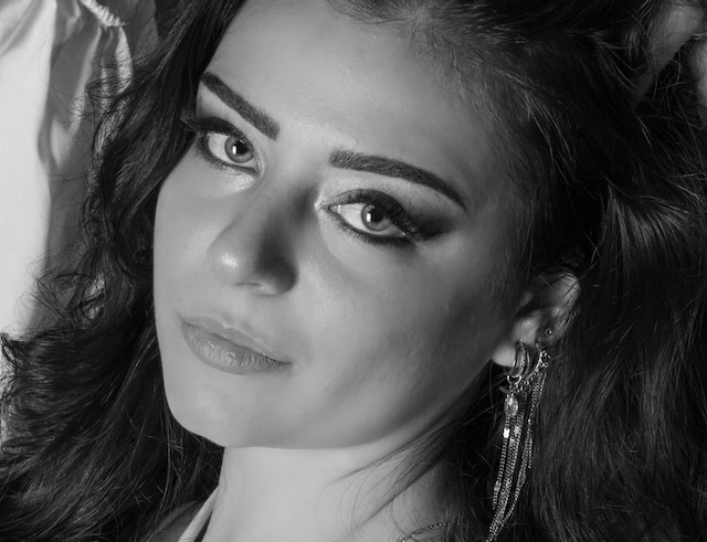Monochrome close-up portrait